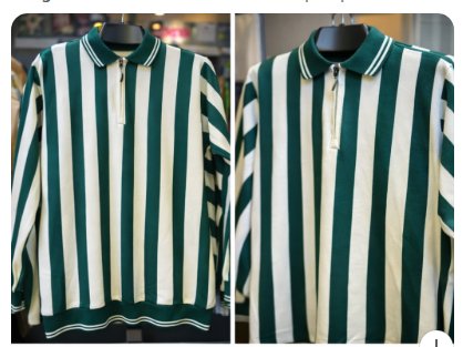 Men’s Striped Polo Collar Sweatshirt – Long Sleeve Casual Pullover Shirt for Men – Stylish Winter Wear